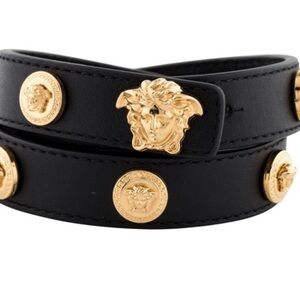 Versace Leather Wrap Bracelet NWOT